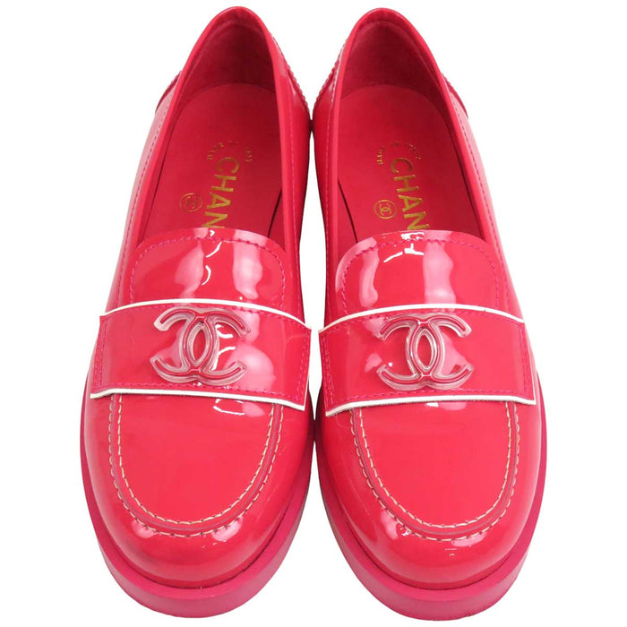 CHANEL 
COCO CC ロゴ 
ココマーク パテントレザー ローファー