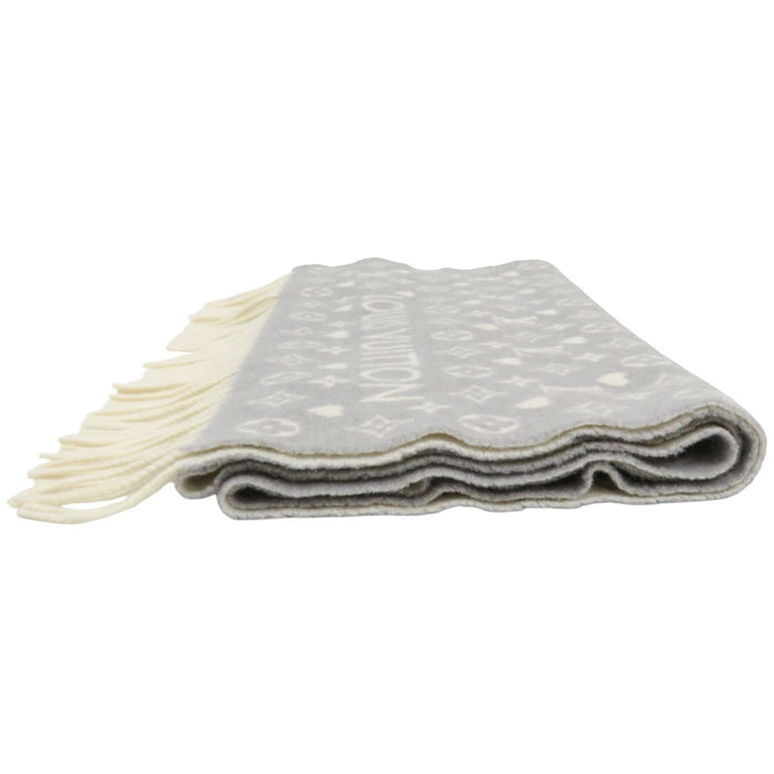 LOUIS VUITTON 
LV logo cuore motivo completo frange 
gioco su sciarpa in cashmere 
monogramma