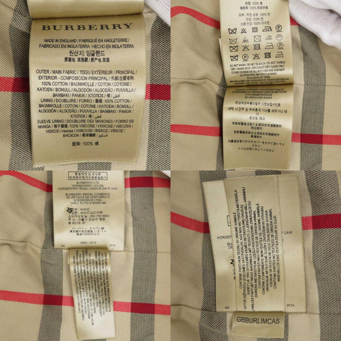 BURBERRY 
ベルト 裏地チェック柄 MEDIUM コットン 
THE SANDRINGHAM トレンチコート