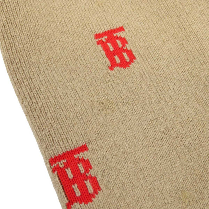 BURBERRY 
Vネック 
ロゴ 総柄 カーディガン