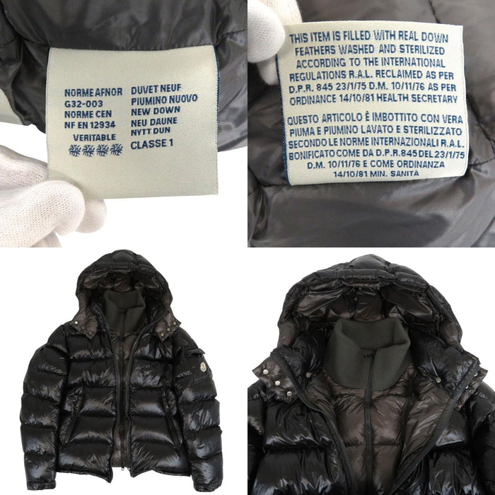 MONCLER 
ワッペン ジップアップ ナイロン 
ZIN ジン ダウンジャケット