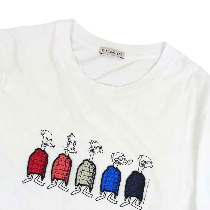 MONCLER 
ロゴ ワッペン SS TSHIRT 
ダックアウトライン プリント Tシャツ