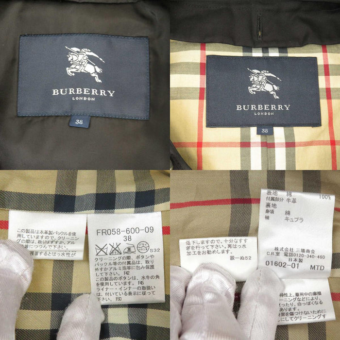 BURBERRY 
ベルト 裏地チェック柄 コットン 
ライナー付き トレンチコート