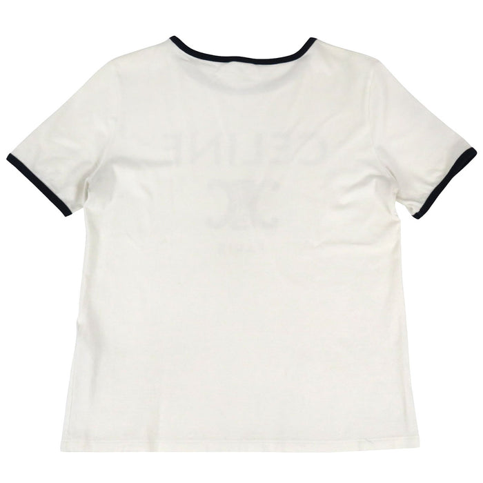 CELINE 
ロゴ コットン 
トリオンフ プリント リンガー Tシャツ
