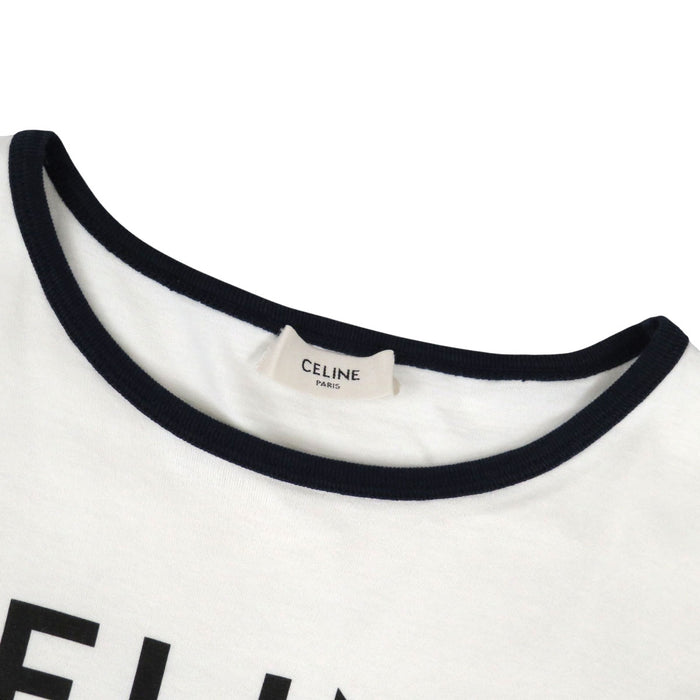 CELINE 
ロゴ コットン 
トリオンフ プリント リンガー Tシャツ