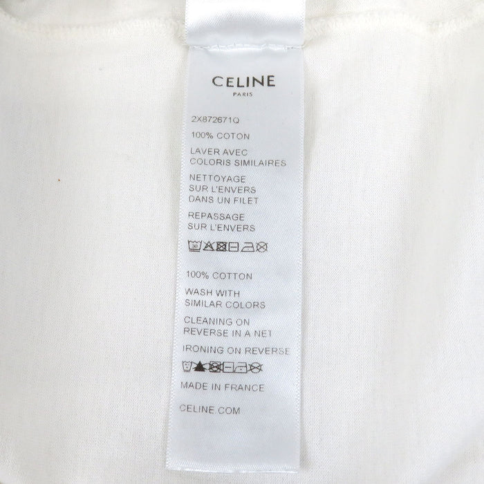 CELINE 
標誌 棉質 
Triomphe 印花 環領 T恤