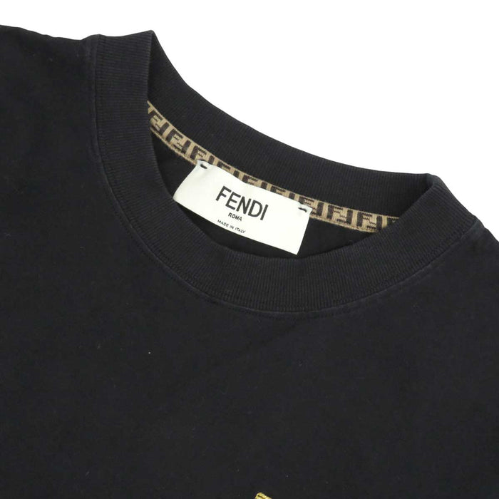 FENDI 
コットン 
ロゴ エンブロイダリー クロップド Tシャツ