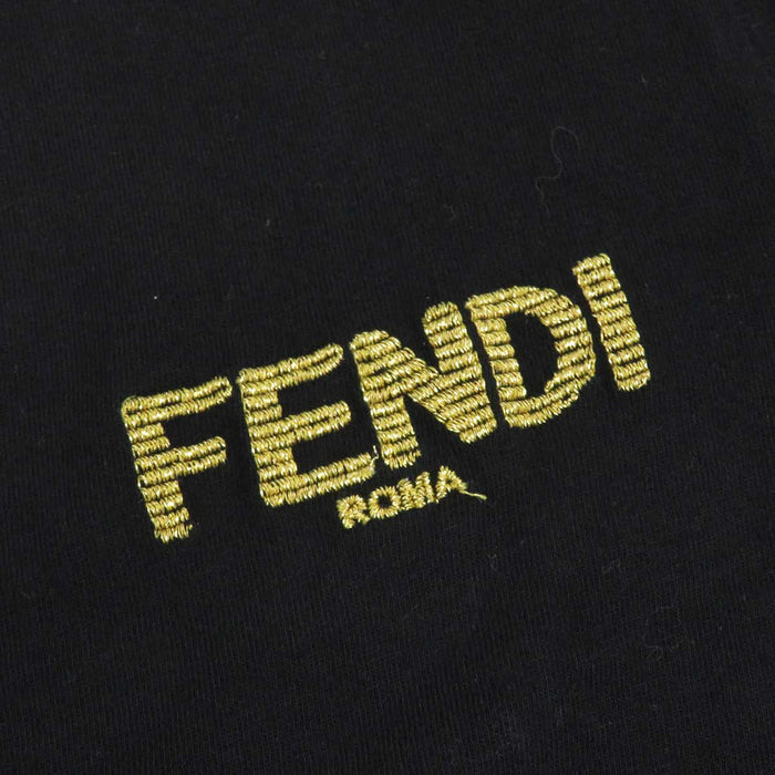 FENDI 
コットン 
ロゴ エンブロイダリー クロップド Tシャツ
