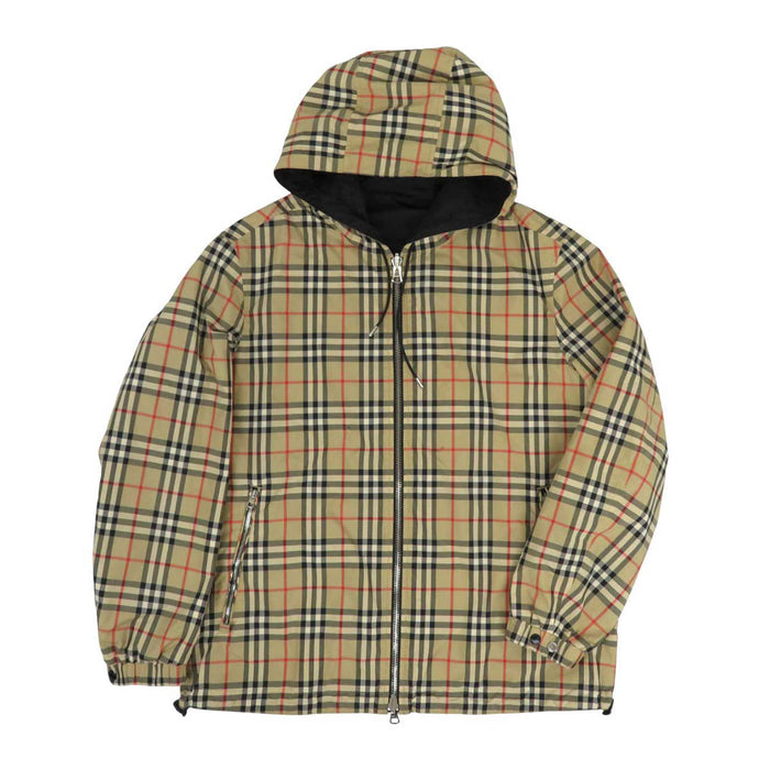 BURBERRY 
フーデッド ジップアップ 
ノバチェック リバーシブル ナイロン ジャケット