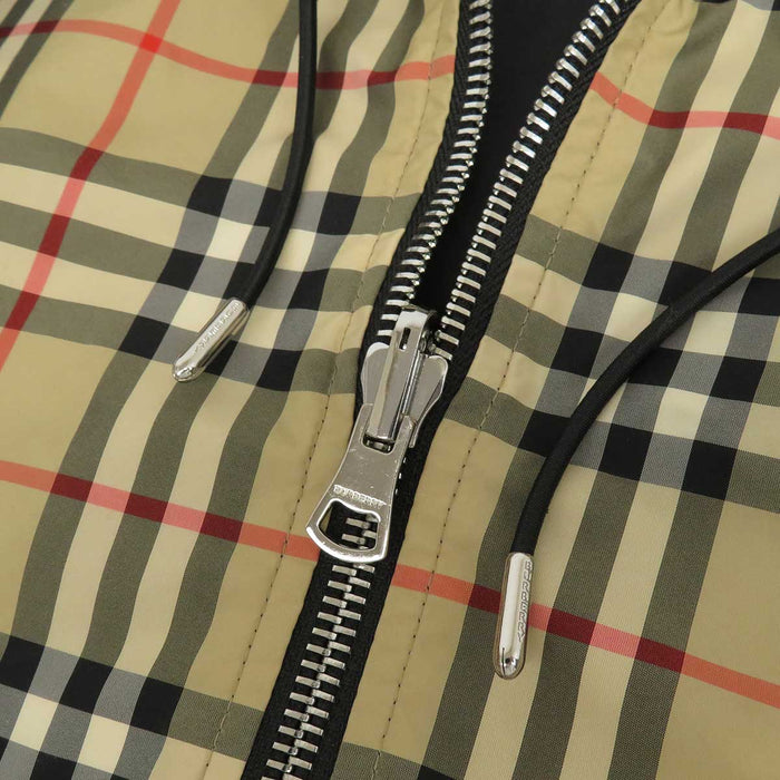 BURBERRY 
フーデッド ジップアップ 
ノバチェック リバーシブル ナイロン ジャケット