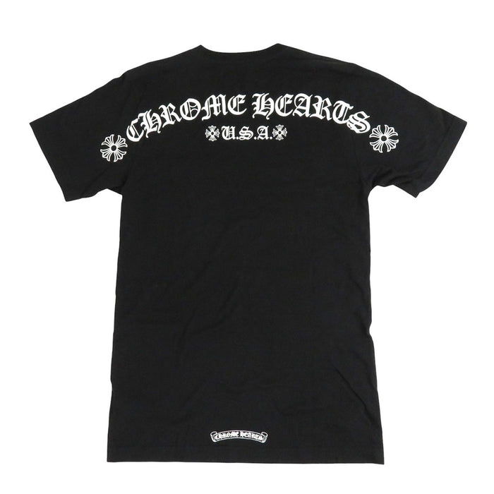 CHROME HEARTS  
CH Plus Étiquette Scroll Logo Coton Logo Arc  
Logo Dos Imprimé T-shirt