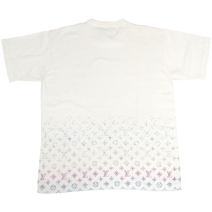 LOUIS VUITTON 
LV logo rhinestone cotton 1AGTLA 
Monogram gradient embellished T-shirt