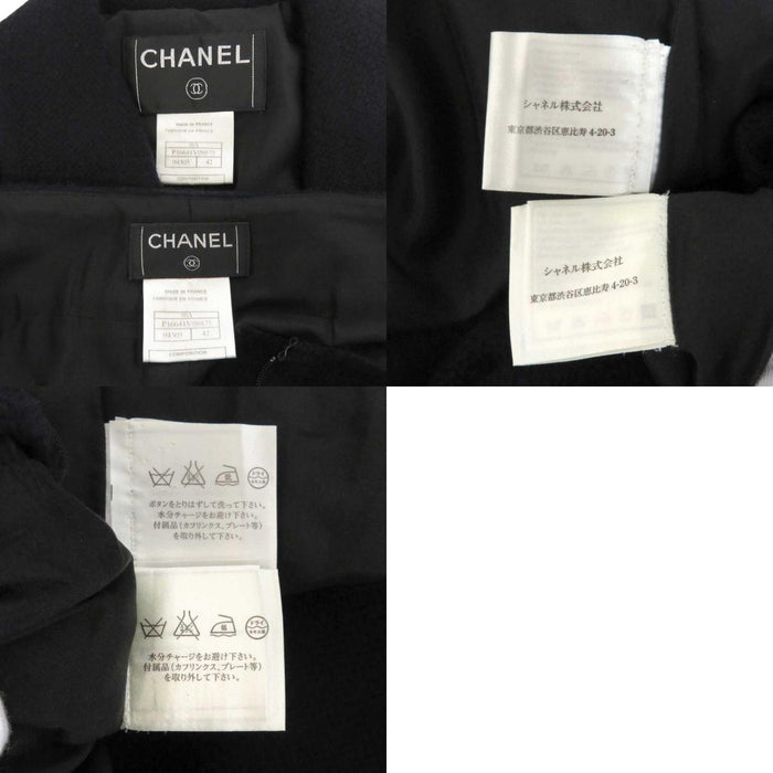 CHANEL 
00A COCO CC ココボタン ロゴ 
ココマーク カシミヤ セットアップ