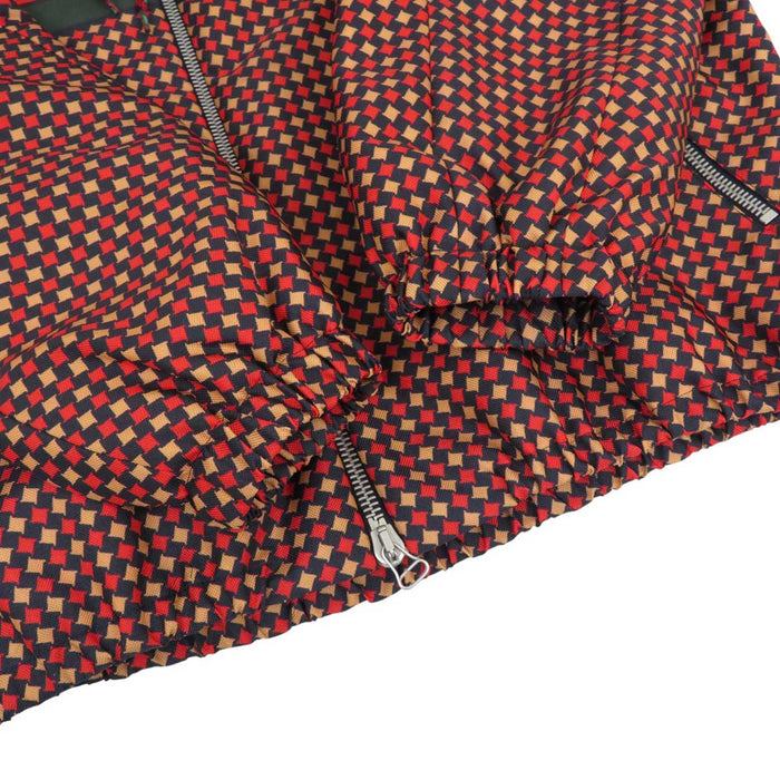 GUCCI 
2023年 ウェズストライプ シェリーライン 総柄 ロゴ 
インターロッキングG 中綿 ジャケット