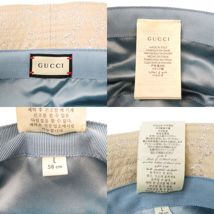 GUCCI 
ロゴ 総柄 
GG バケットハット