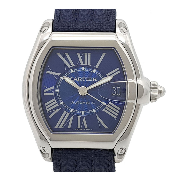 CARTIER Roadster LM quadrante blu modello limitato con scatola e garanzia