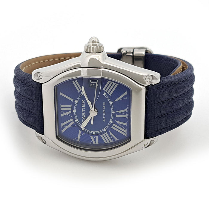 CARTIER Roadster LM quadrante blu modello limitato con scatola e garanzia