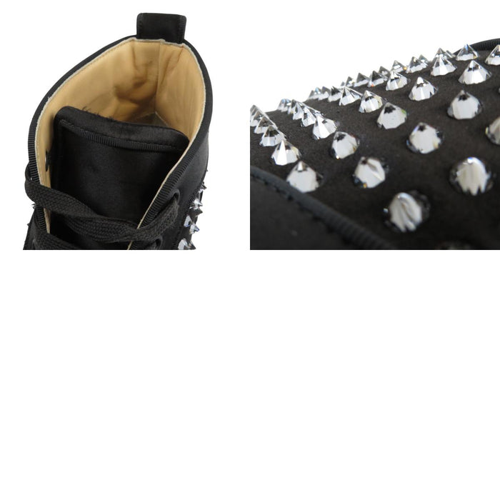 Christian Louboutin 
ビジュー スパイク サテン 
ルイス ハイカット スニーカー