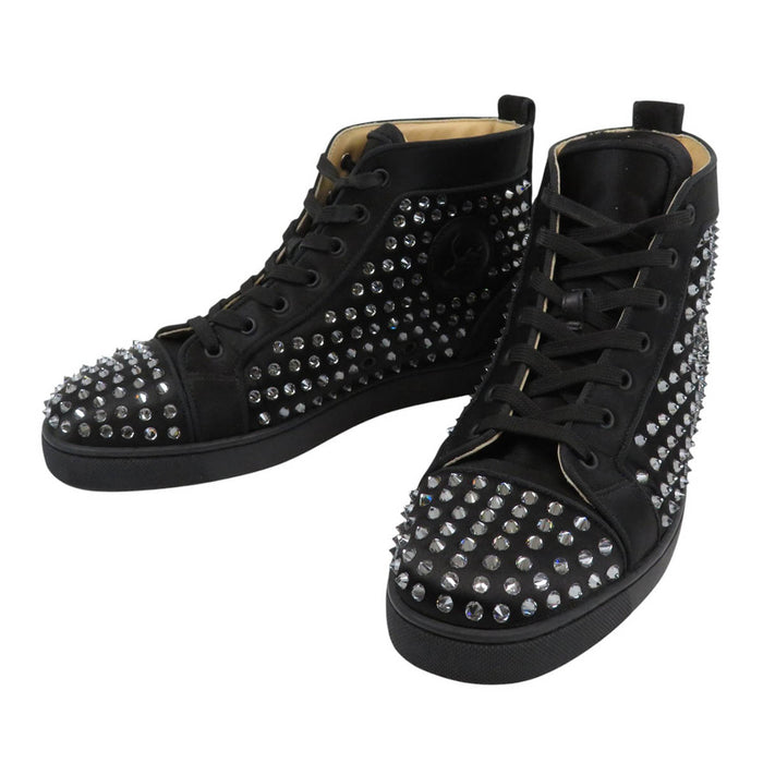 Christian Louboutin 
ビジュー スパイク サテン 
ルイス ハイカット スニーカー