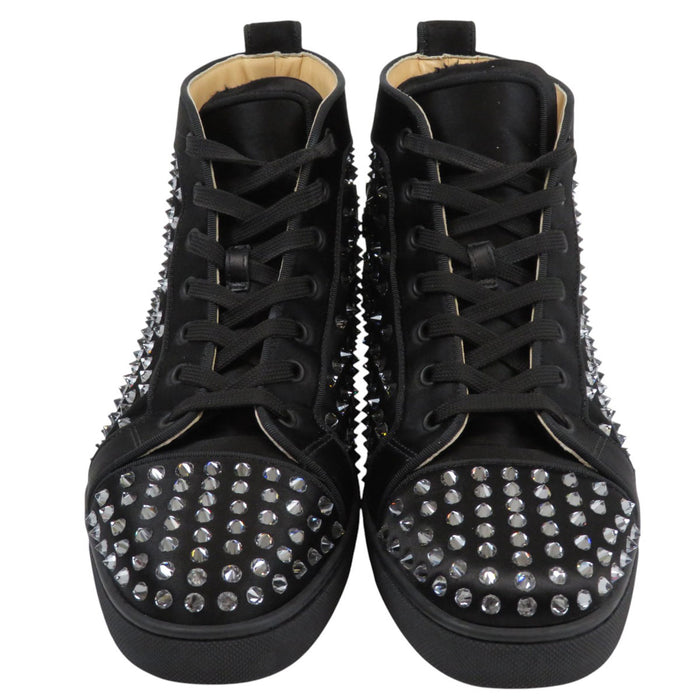 Christian Louboutin 
ビジュー スパイク サテン 
ルイス ハイカット スニーカー
