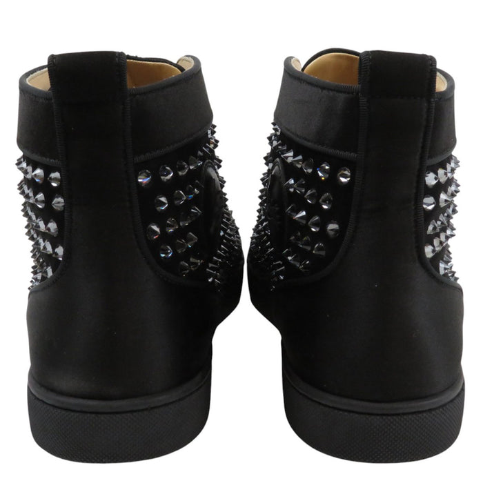 Christian Louboutin 
ビジュー スパイク サテン 
ルイス ハイカット スニーカー