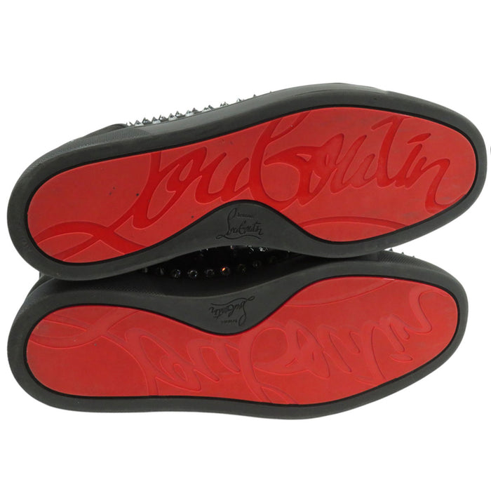 Christian Louboutin 
ビジュー スパイク サテン 
ルイス ハイカット スニーカー