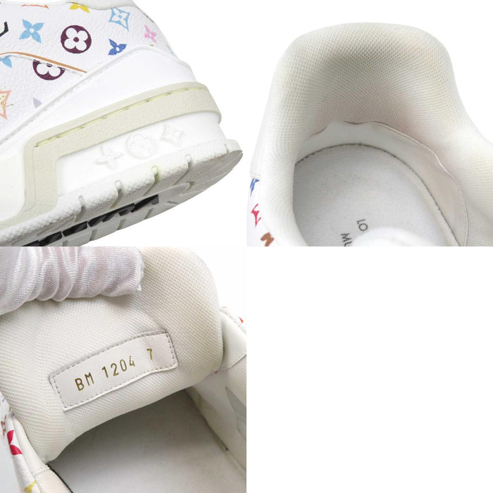 LOUIS VUITTON 
LV ロゴ 総柄 2024年製 レザー MURAKAMI 
TM コラボ トレイナー スニーカー 
モノグラム