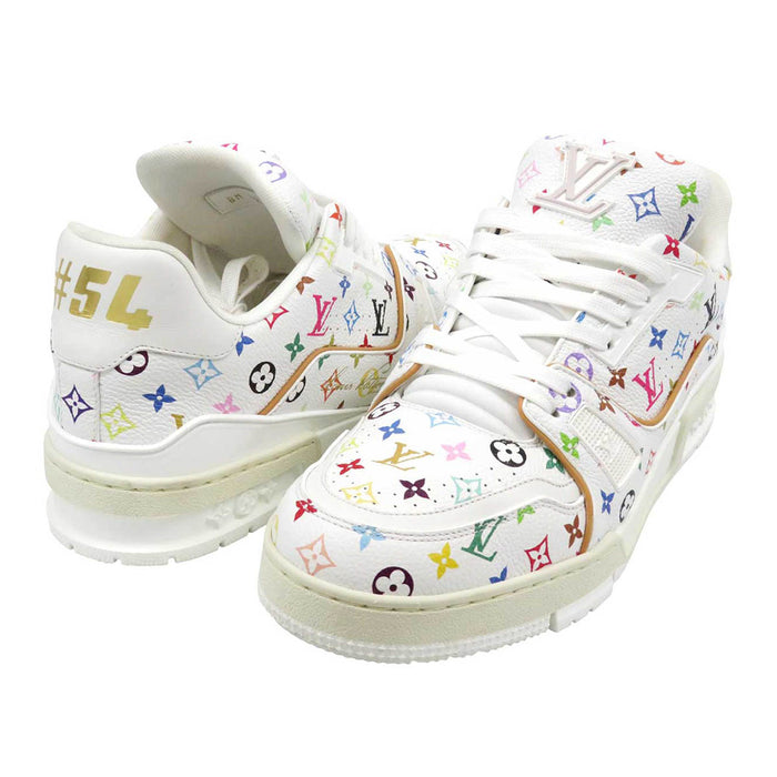 LOUIS VUITTON 
LV ロゴ 総柄 2024年製 レザー MURAKAMI 
TM コラボ トレイナー スニーカー 
モノグラム