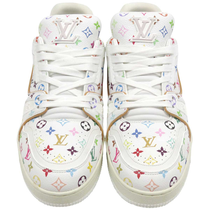 LOUIS VUITTON 
LV ロゴ 総柄 2024年製 レザー MURAKAMI 
TM コラボ トレイナー スニーカー 
モノグラム