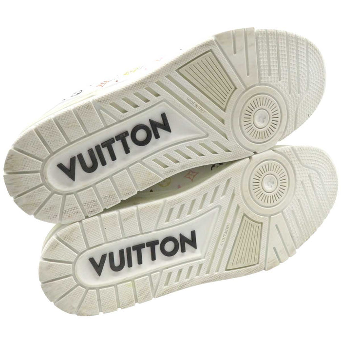 LOUIS VUITTON 
LV ロゴ 総柄 2024年製 レザー MURAKAMI 
TM コラボ トレイナー スニーカー 
モノグラム