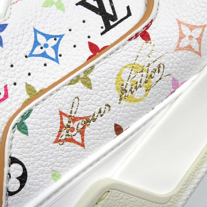 LOUIS VUITTON 
LV ロゴ 総柄 2024年製 レザー MURAKAMI 
TM コラボ トレイナー スニーカー 
モノグラム