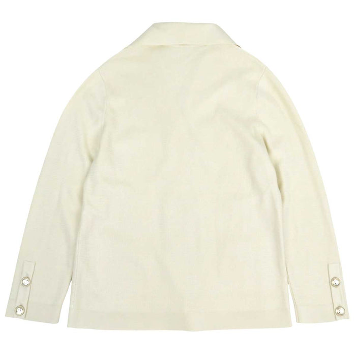 CHANEL 
COCO CC bottone colore oro chiaro metallo colore argento 
marchio Coco giacca di maglia