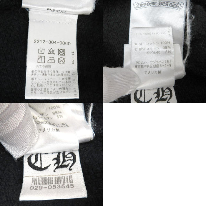 CHROME HEARTS 
Sweat à capuche en coton à croix florale sur la manche 
Imprimé fer à cheval