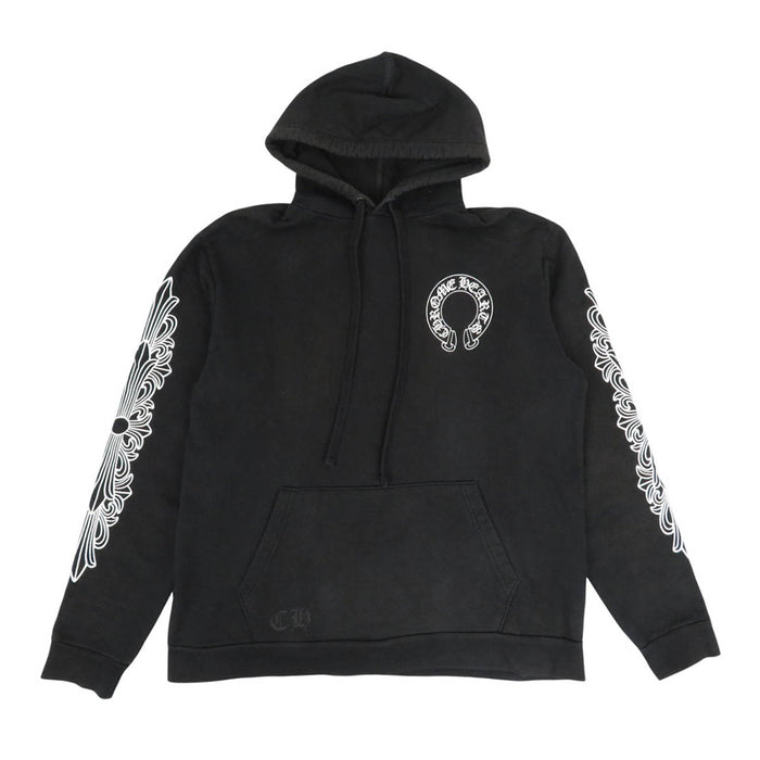 CHROME HEARTS 
Sleeve Floral Cross Sweat Cotton 
Horseshoe Print Hoodie