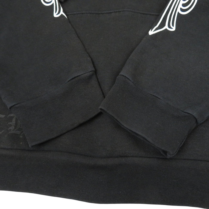 CHROME HEARTS 
Sweat à capuche en coton à croix florale sur la manche 
Imprimé fer à cheval
