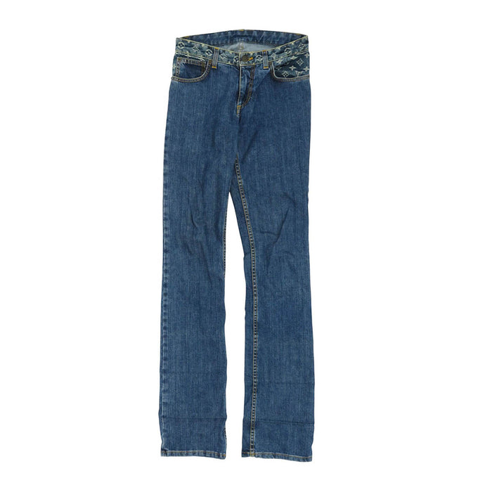 LOUIS VUITTON 
Pantaloni di jeans monogramma 
cotone dritto