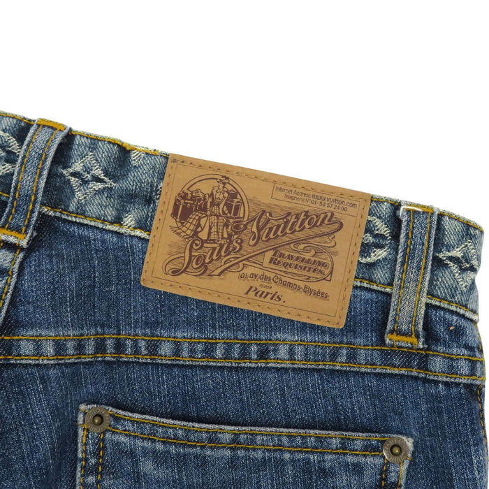 LOUIS VUITTON 
Pantaloni di jeans monogramma 
cotone dritto