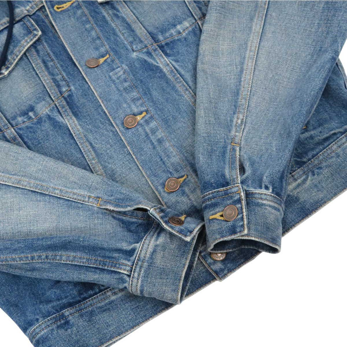 CELINE 
コットン 
ロゴ フード付き デニムジャケット