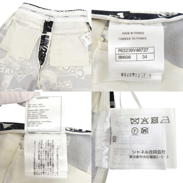 CHANEL 
Logo CC COCO Cotone Viscosa Bottone Coco 
Marchio Coco Camelia Pantaloni