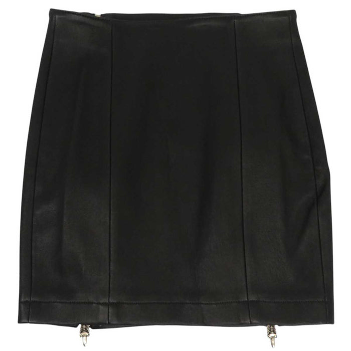 CHROME HEARTS
GONNA IN PELLE CON DOPPIA CERNIERA A PUNTA 89 03刻印 ARGENTO CH
Gonna mini in pelle con doppia cerniera a punta