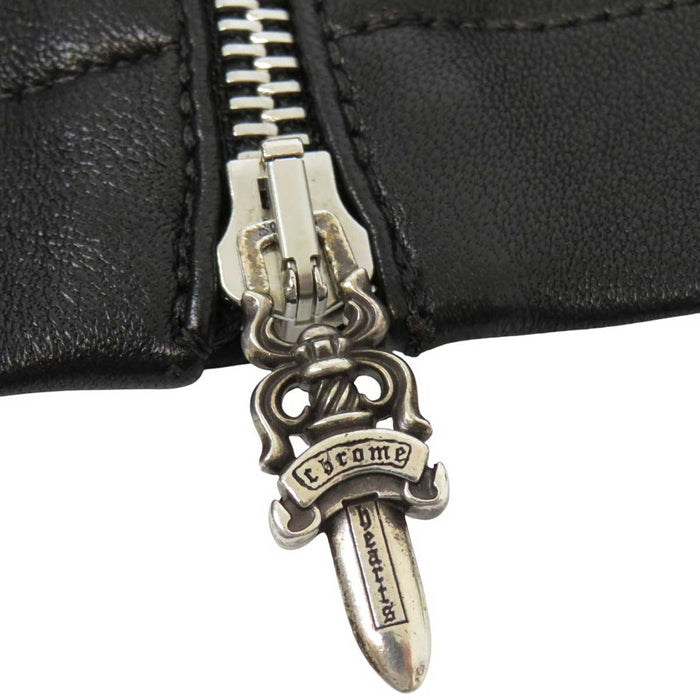 CHROME HEARTS
GONNA IN PELLE CON DOPPIA CERNIERA A PUNTA 89 03刻印 ARGENTO CH
Gonna mini in pelle con doppia cerniera a punta