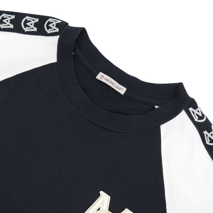 MONCLER 
刺繍 サイドライン コットン 
MAGLIA T SHIRT マグリア ロゴ エンブロイダリー Tシャツ