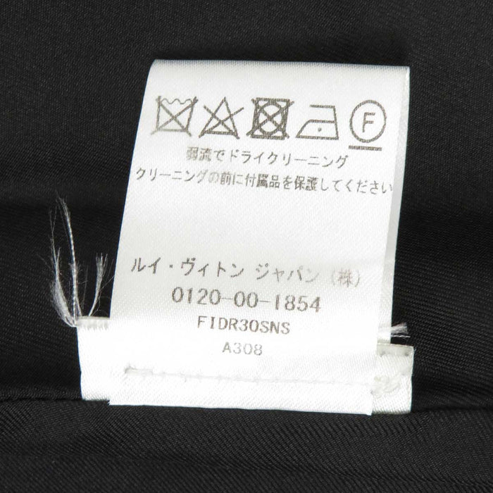 LOUIS VUITTON 
LV ロゴ ジップアップ ロングスリーブ 
リブ ニット ツイード 切替 ワンピース 
モノグラム