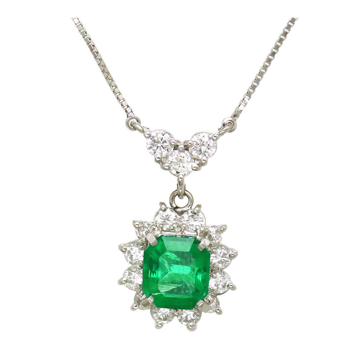 TASAKI 
エメラルド ダイヤモンド ネックレス