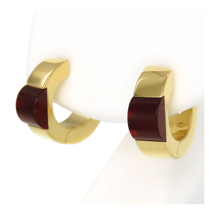 GUCCI 
ガーネット フープ ピアス