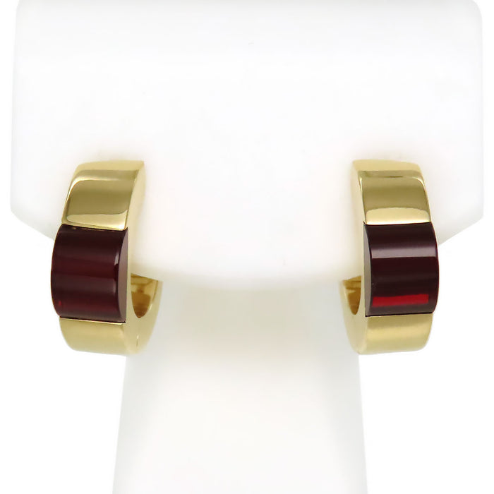 GUCCI 
ガーネット フープ ピアス
