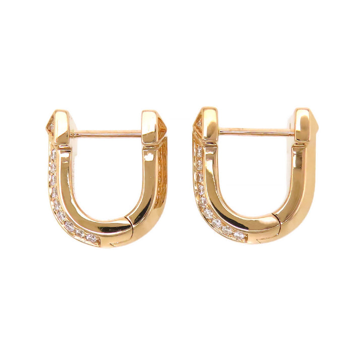 TIFFANY&Co. 
Tワン ハーフ パヴェダイヤモンド ハギー ピアス