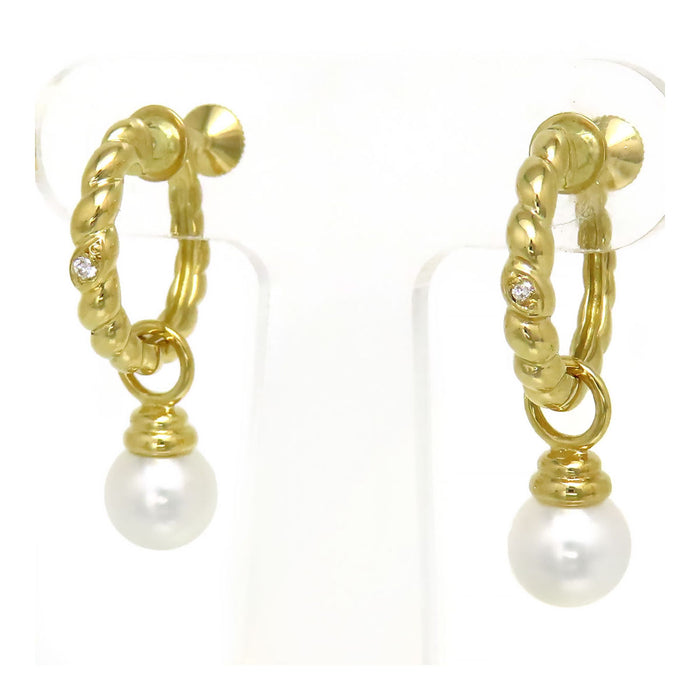 MIKIMOTO 
Orecchini a cerchio con perle