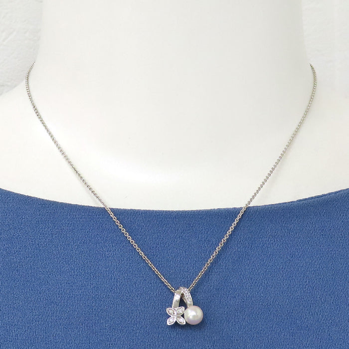 MIKIMOTO 
アコヤ パール フラワー ネックレス