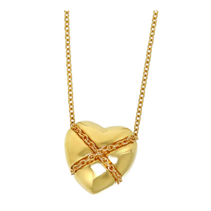 TIFFANY&Co. 
クロスチェーン ハート ネックレス